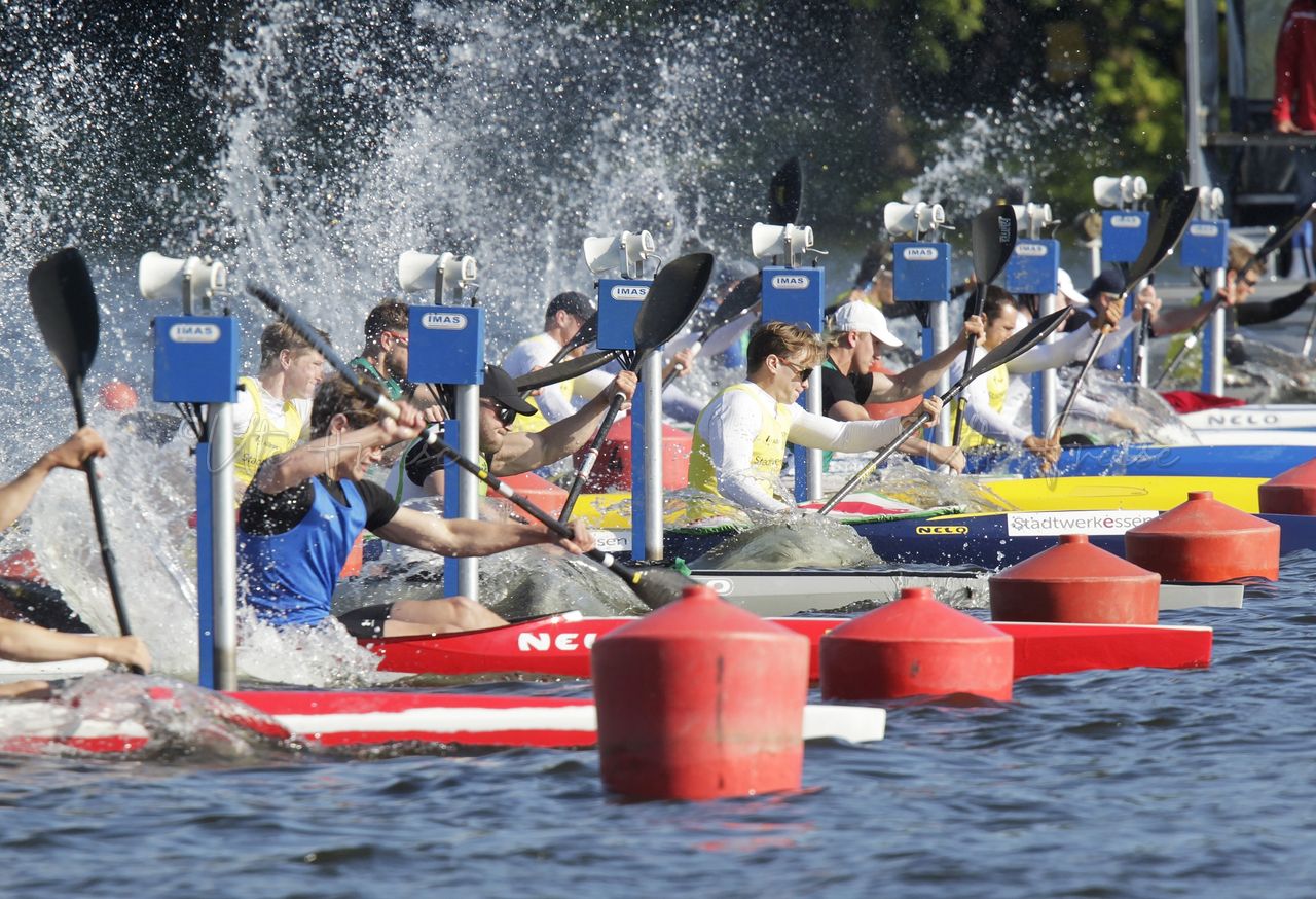 Regatta Essen 200m Start der Herrenzweier Z8657 resize